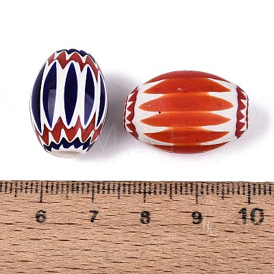 Handmade Millefiori Glass Barrel Beads LA-N002-09-1
