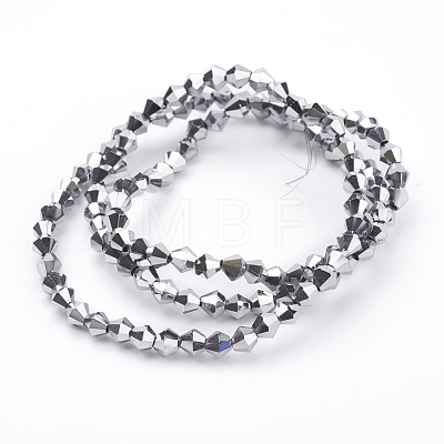 Electroplate Glass Beads Strands X-EGLA-S057-4-1