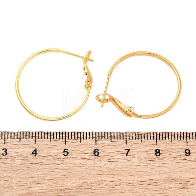 Brass Hoop Earrings EJEW-R014-17A-G-1