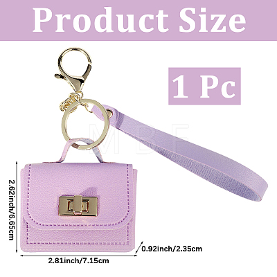 Portable PU Leather Bag Keychains FIND-CL0002-42B-1