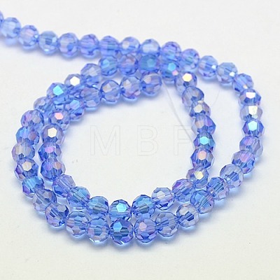 Electroplate Glass Beads Strands EGLA-J042-4mm-AB02-1