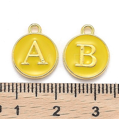 Initial Letter A~Z Alphabet Enamel Charms ENAM-Q437-09-1