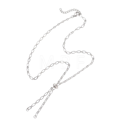 Brass Figaro Chain Slider Necklaces Making AJEW-JB01491-02-1