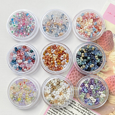 Transparent Glass Seed Beads FIND-U017-18E-1