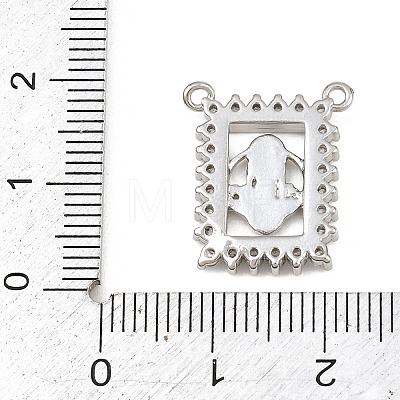 Brass Micro Pave Clear Cubic Zirconia Pendants KK-CBA6A75-48D-P-1