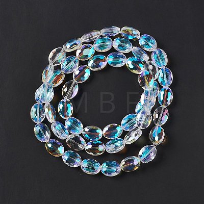 Faceted Glass Beads Strands EGLA-E030-01F-1