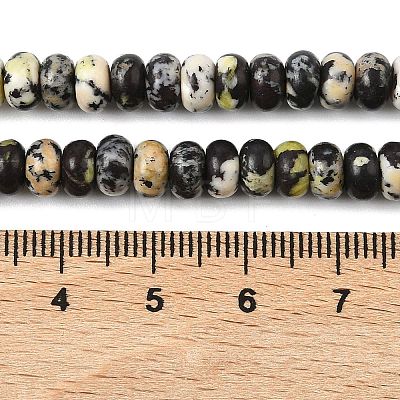 Natural Yellow Turquoise(Jasper) Beads Strands G-L647-D08-4x6mm-1