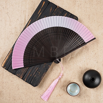 Chinese Style Folding Fan with Tassel PW-WGC4167-03-1