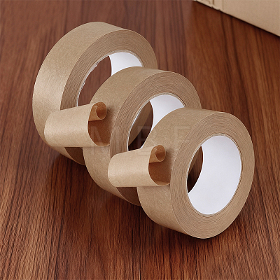 50M Kraft Paper Adhesive Tape AJEW-GF0014-26-1