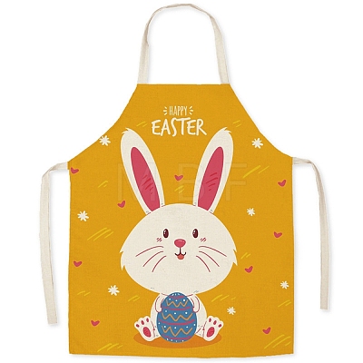 Cute Easter Rabbit Pattern Polyester Sleeveless Apron PW-WG98916-22-1