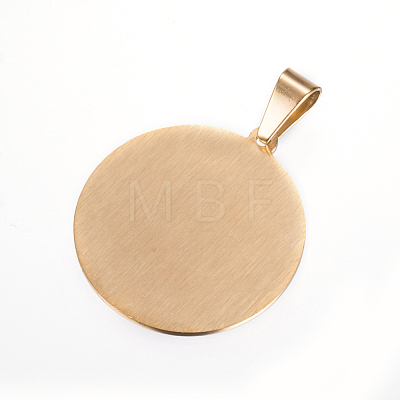 304 Stainless Steel Flat Round with Word Lord's Prayer Cross Pendants X-STAS-P085-25-1