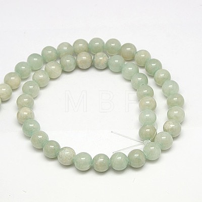 Natural Yellow Jade Beads Strands X-G-G598-6mm-YXS-07-1