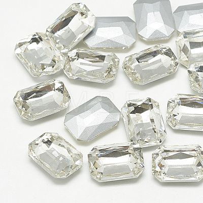 Pointed Back Glass Rhinestone Cabochons RGLA-T079-13x18mm-1