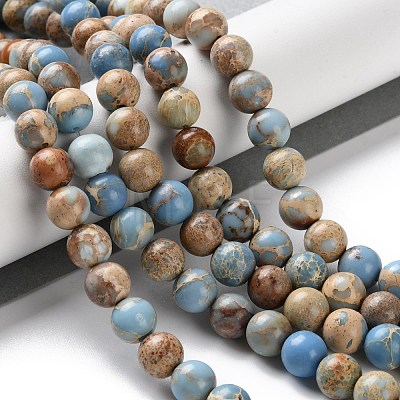 Dyed Natural Regalite/Imperial Jasper/Sea Sediment Jasper Beads Strands G-B124-C01-03-1