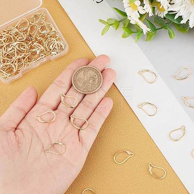 100Pcs 304 Stainless Steel Leverback Earring Findings STAS-BBC0001-55G-1