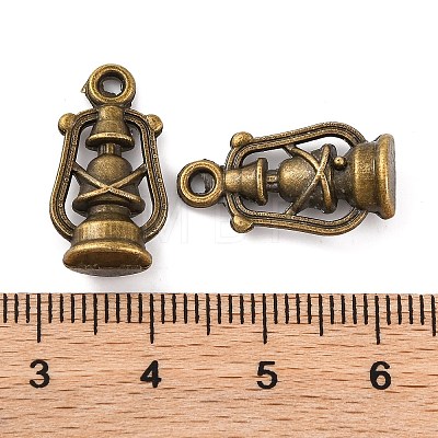 Tibetan Style Alloy Lantern/Oil Lamp Pendants TIBEP-Q041-092AB-NR-1