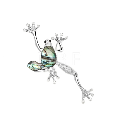 Retro Creative Abalone Shell Frog Brooch LS-PW-WG0F18B-01-1