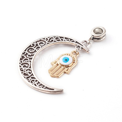 Tibetan Style Alloy European Dangle Charms PALLOY-JF00711-1