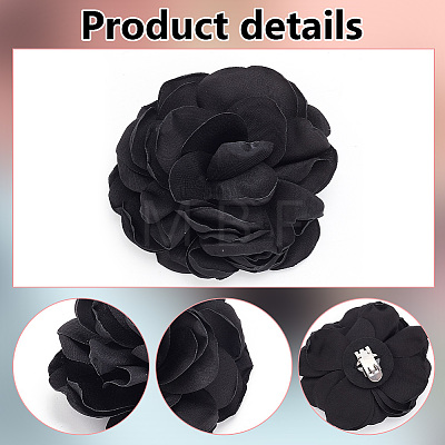 Flower Polyester Shoe Decorations AJEW-WH0471-100A-1