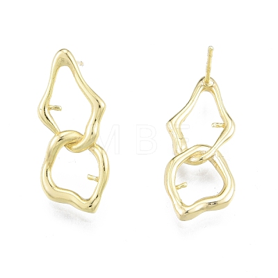 Brass Stud Earring Findings KK-G432-25G-1