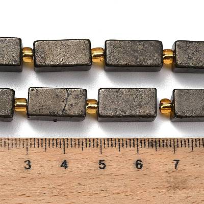 Natural Gold Pyrite/Golden Pyrite Beads Strands G-F833-C01-02-1