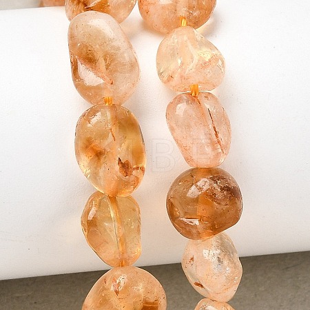 Heated Natural Citrine Beads Strands G-P601-A13-03-1