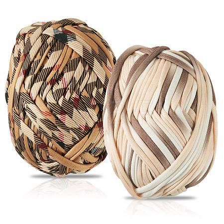 2 Skeins 2 Styles Polyester Cloth Yarn OCOR-TA0003-72-1