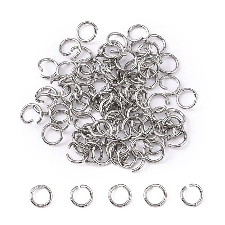 Tarnish Resistant 304 Stainless Steel Open Jump Rings STAS-R049-7x1mm-1