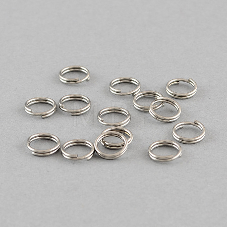 Tarnish Resistant 304 Stainless Steel Split Rings A-STAS-Q186-01-5mm-1