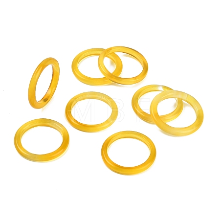 Dyed & Heated Natural Agate Finger Rings for Women RJEW-Z075-01I-1