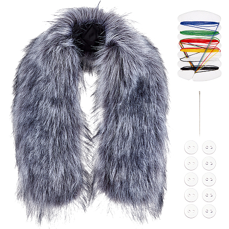 Artificial Wool Fur Collar AJEW-PH0008-64C-1