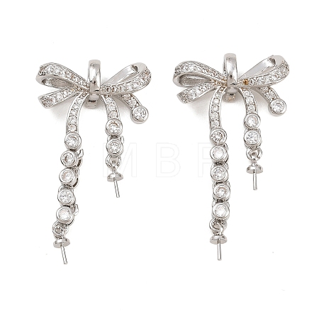 Brass Micro Pave Cubic Zirconia Peg Bails CU-CBA8264-04P-1