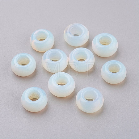 Opalite European Beads X-G-G740-12x6mm-20-1