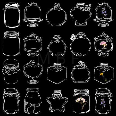 3 Styles Waterproof Self Adhesive Stamping Stickers Sets DIY-CP0011-04A-1