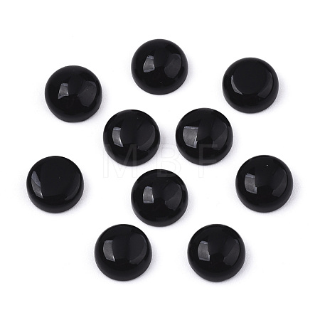 Natural Black Onyx Cabochons G-N326-59A-1