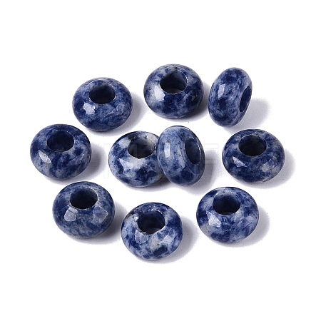 Natural Blue Spot Jasper European Beads G-N359-17A-07-1