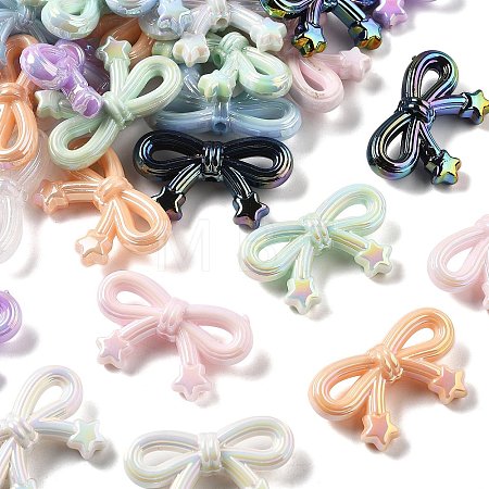 UV Plating Opaque Acrylic Beads PACR-Q005-08-1