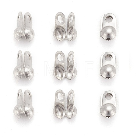 Tarnish Resistant 304 Stainless Steel Bead Tips STAS-R063-20-1