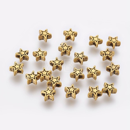 Tibetan Style Alloy Beads TIBEB-01-AG-NR-1