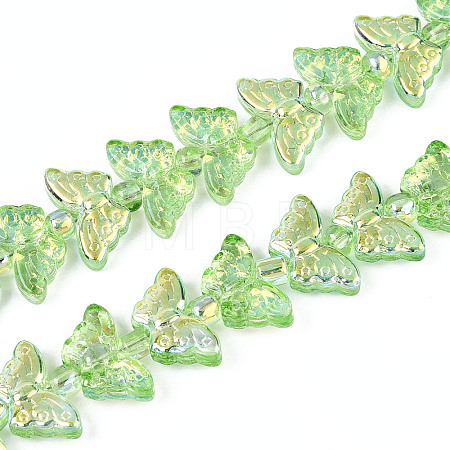 Transparency Electroplate Glass Beads Strands GLAA-T023-39A-07-1