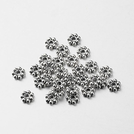 Tibetan Style Alloy Daisy Spacer Beads X-TIBEB-O004-07-1