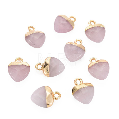 Natural Rose Quartz Charms G-N326-121-02-1