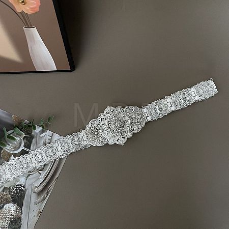 Alloy Crystal Rhinestone Flower Bride Wedding Dree Chain Belts FS-WG3EE17-02-1