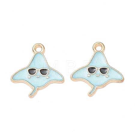 Alloy Enamel Pendants AL-CBAE435-17G-05-1