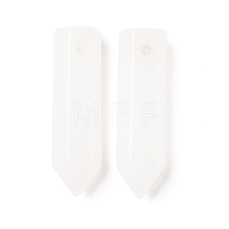 Natural White Jade Pointed Pendants G-D460-01V-1