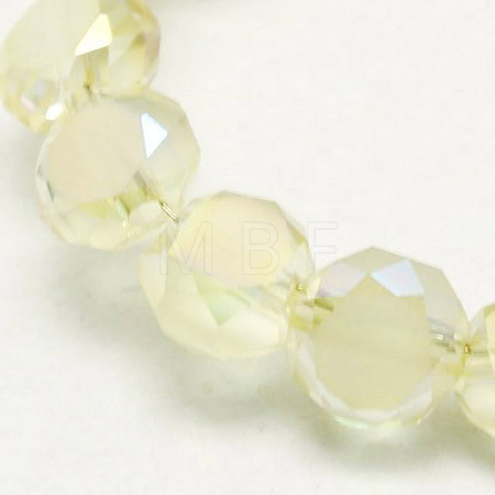 Electroplate Glass Beads EGLA-D028-21-1