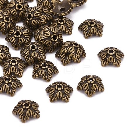 Tibetan Style Bead Caps TIBEB-A24621-AB-FF-1