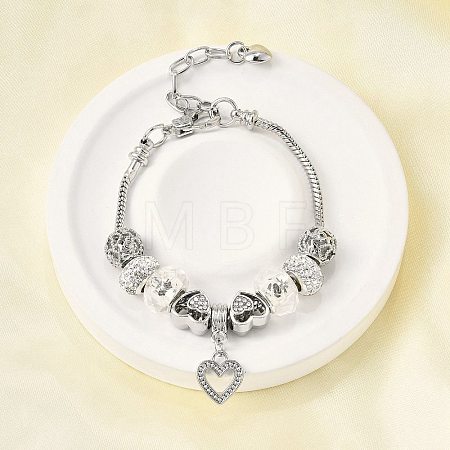 Alloy European Beads Charm Bracelets BJEW-F495-21P-1