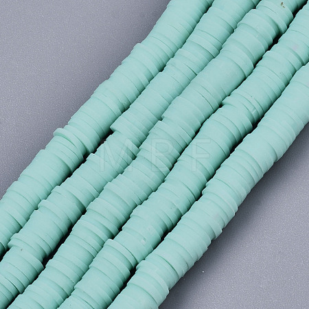 Handmade Polymer Clay Beads Strands CLAY-R089-6mm-121-1