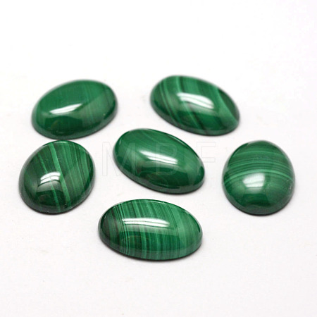 Oval Natural Malachite Cabochons X-G-O147-03G-1